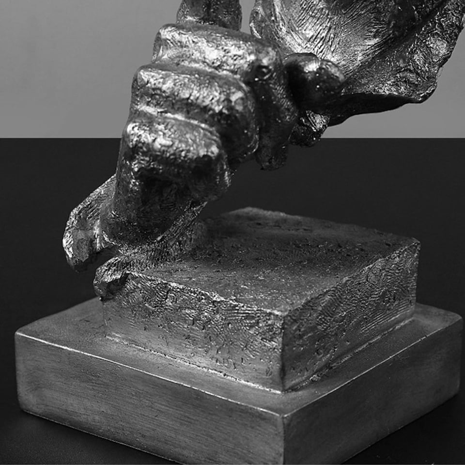 image 1 of Living and Home Creative Silence is Golden Figurine for Tabletop Decor