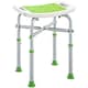image 1 of HOMCOM Adjustable Shower Stool with Foot Pads for Elderly Disabled Green
