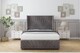 image 1 of Sloomy Rutherford Slate Naples Divan Bed With Mattress No Drawers With 54" Wingback Headboard & 12" Matching Footboard 4'6 Double | Grey | Slate | Double | 1