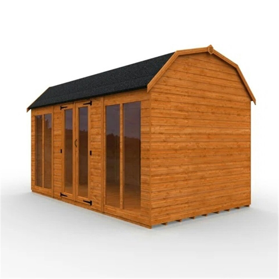 image 1 of 16ft x 8ft (4750mm x 2350mm) Horsforth Shiplap Barn Summerhouse with 4 Full Pane Windows (12mm Tongue and Groove Floor and Roof)