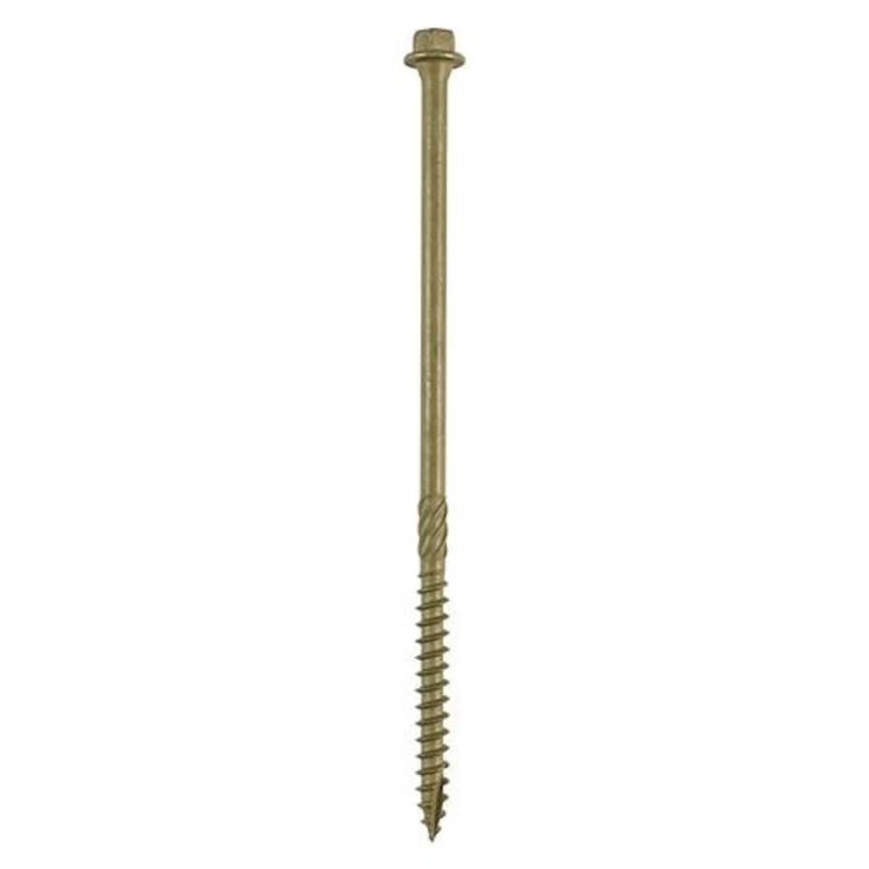 image 1 of Timco - Timber Frame Construction & Landscaping Screws - Hex - Exterior - Green Organic (Size 6.7 x 150 - 50 Pieces)