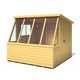 image 1 of Iceni 8 x 8 Feet Potting Shed Pre Hung Doors with Opening Glass Side Window Style B Brown