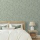 image 2 of Muriva Darcy James Collection Japandi Leaf Textured Wallpaper - Green - 10m x 0.5m Green