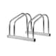 image 1 of Steel Bicycle Parking Rack Floor Stand Bike Storage Holder | Silver