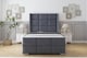 image 1 of Sloomy Beaumont Steel Plush Bed Frame With Mattress With 50"  Upholstered Wingback Headboard 5' King