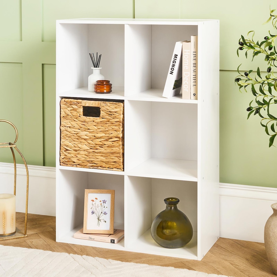 image 1 of OHS Oslo 6 Cube Freestanding Storage Unit Bookcase Shelf