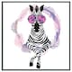 image 3 of Pink zebra (Picture Frame) Black | XL