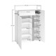 image 5 of FURNICOMP Athens 2 Door 1 Drawer White Gloss and Anthracite 20 Pair Shoe Cabinet