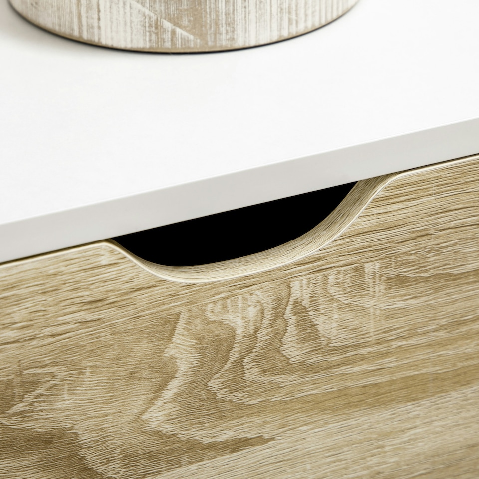image 1 of HOMCOM Free Standing Sideboard Storage Cabinet, Accent Cupboard with Drawer
