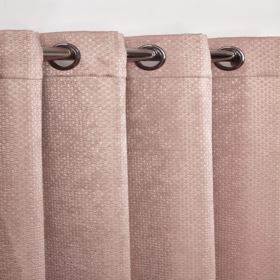 image 1 of Metro Thermal Blackout Eyelet Curtains 168cm x 228cm Blush Pink | Pink | Pink
