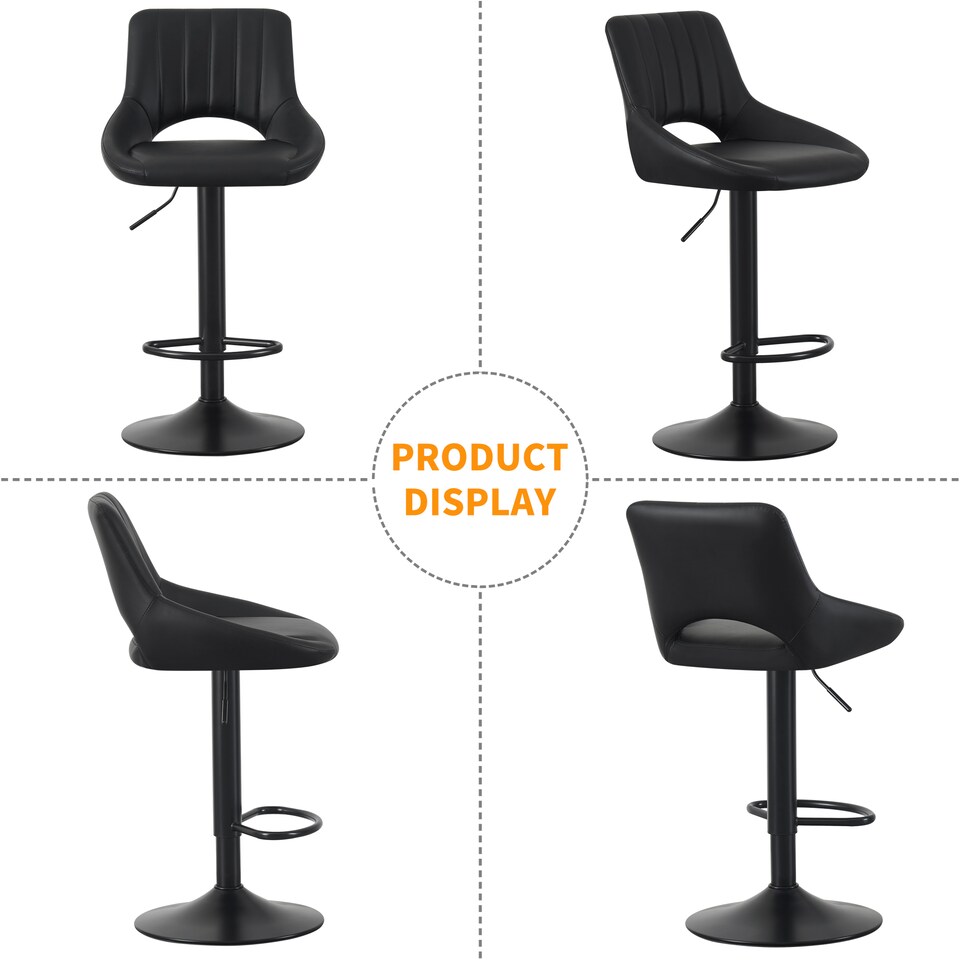image 1 of MCC Direct Set of 2 Height Adjustable Bar Stool Kitchen Breakfast Chairs Stacey