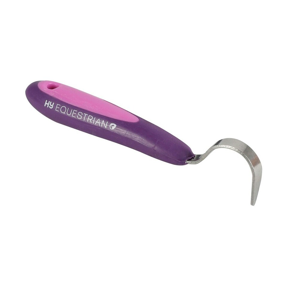 HySHINE Pro Groom Horse Hoof Pick - Purple/Pink - 16cm