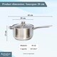image 2 of Buckingham Stainless Steel Deep Saucepan with Glass Lid  20 cm , 3.8 Litre | Silver