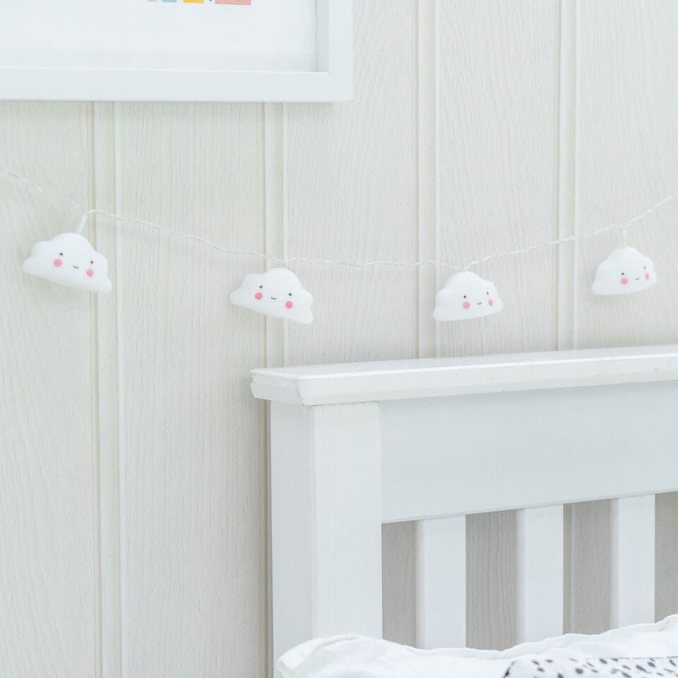 image 1 of ValueLights Set of 10 Kids Battery Powered Fairy String Lights with Clouds