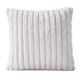 image 1 of Living and Home Striped Plush Sofa Throw pillow with Insert,White | White