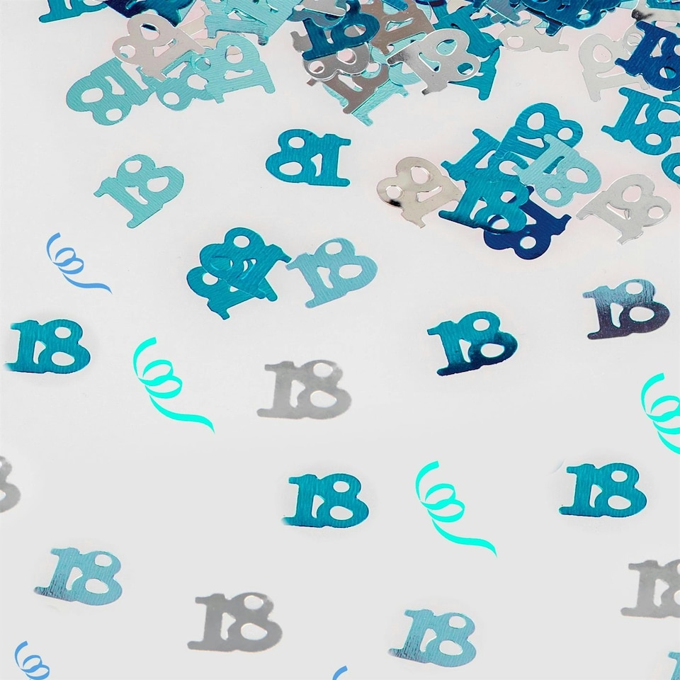 image 1 of 14g 18th Blue Happy Birthday Confetti