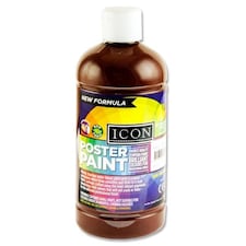 500ml Burnt Umber Brown Poster Paint by Icon Art