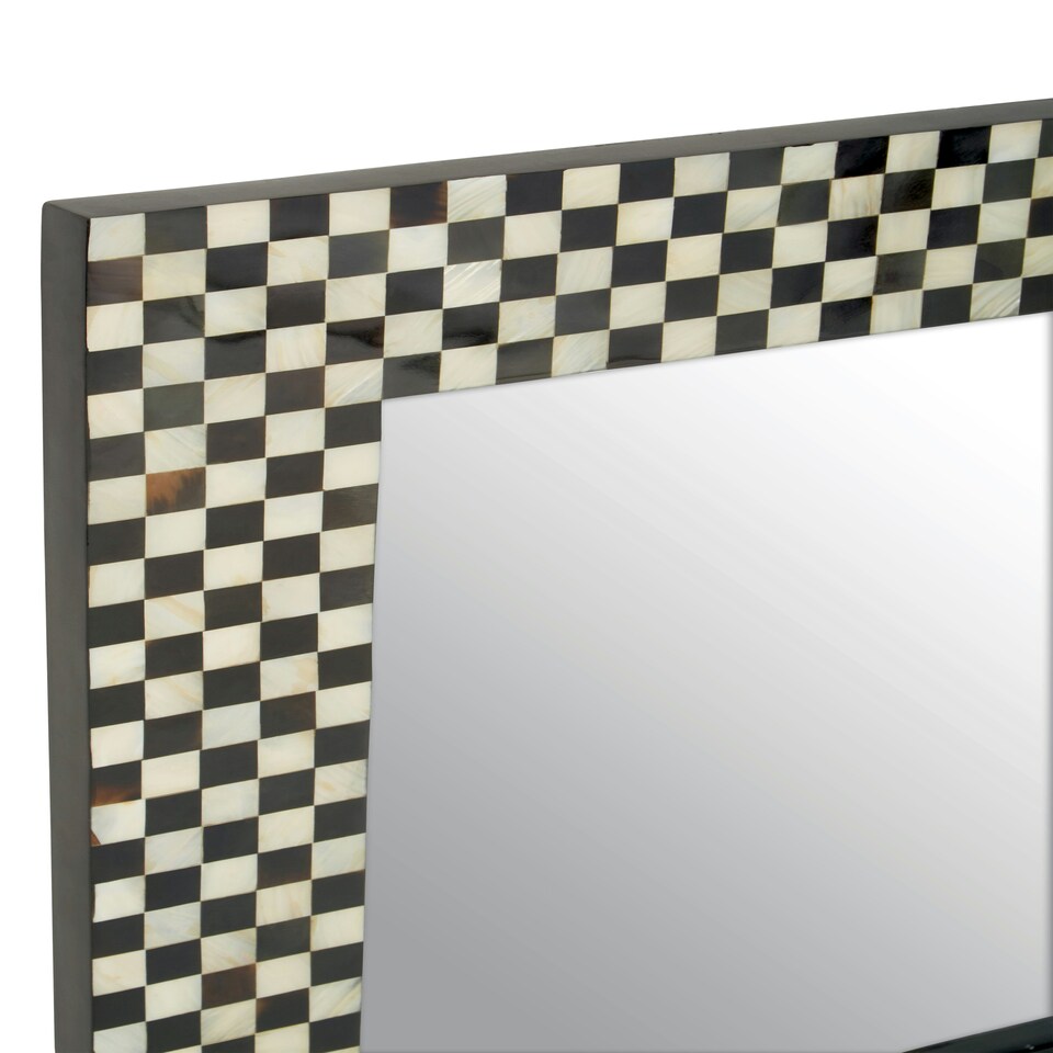 image 1 of Interiors by Premier Mother Of Pearl Square Wall Mirror Multi