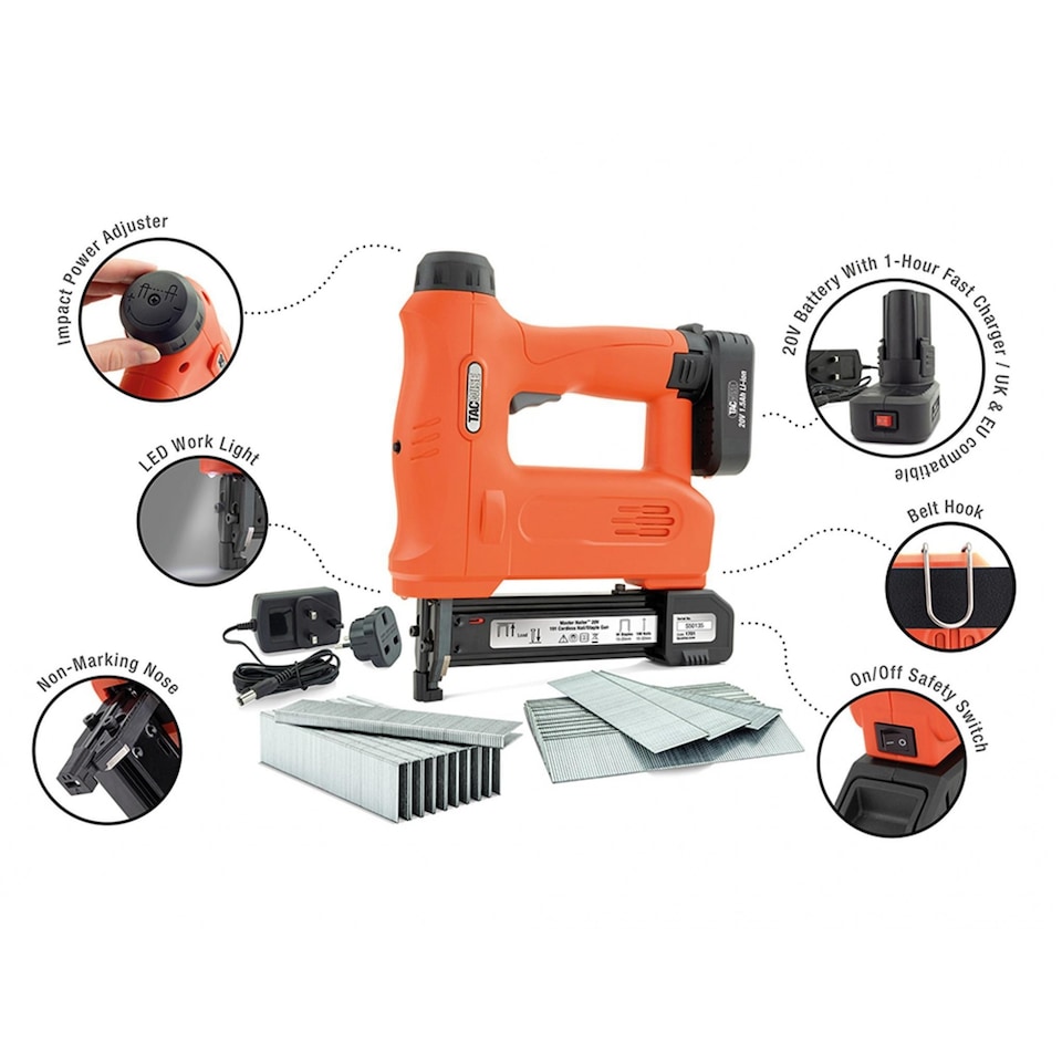 image 1 of Tacwise Master Nailer 191 20v | Multi | Multi Colour | One Size | 1