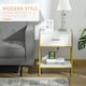 image 5 of HOMCOM Modern Bedside Table Side Table Nightstand w/ Drawer Shelf