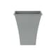 image 3 of Wham Metallica 4 x 23cm Square Plastic Garden Planters | Grey | Cement Grey