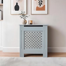 Small Radiator Cover MDF Wooden Home Decorative Modern Design | Grey