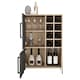 image 6 of Harvard Washed Oak and Wood Grain Grey Effect 2-Door Drinks Bar - Modern Storage Cabinet | Brown | Brown | 1