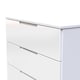 image 5 of Lucca 3 Drawer Chest of Drawers in White Gloss & White (Ready Assembled) | White | White Gloss & White