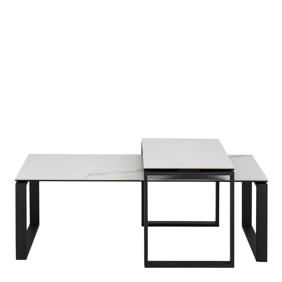 image 1 of Katrine Ceramic Coffee Table Set with Marble Effect Top