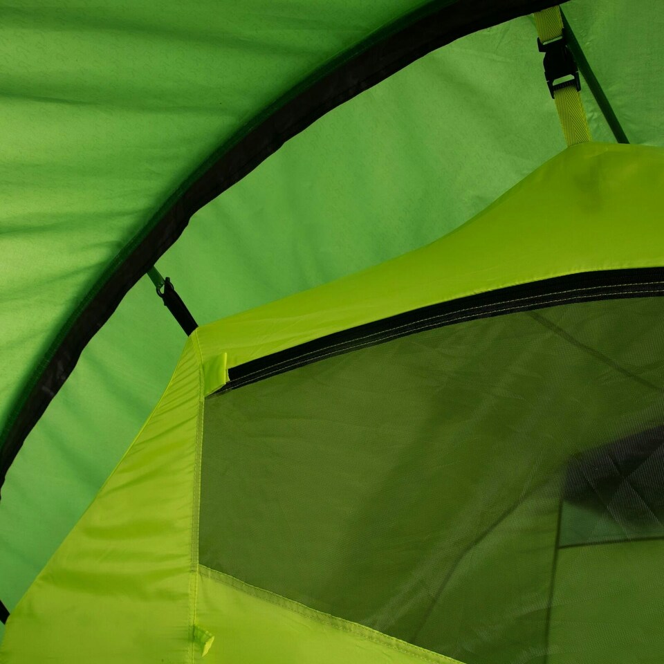 image 1 of Montegra 4-Man Backpacking Tent Green