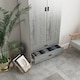image 4 of 2-Door 2-Drawer Wardrobe with Storage Shelf, and Hanging Space - 180x75x46cm | White | White & Ash Grey | 1