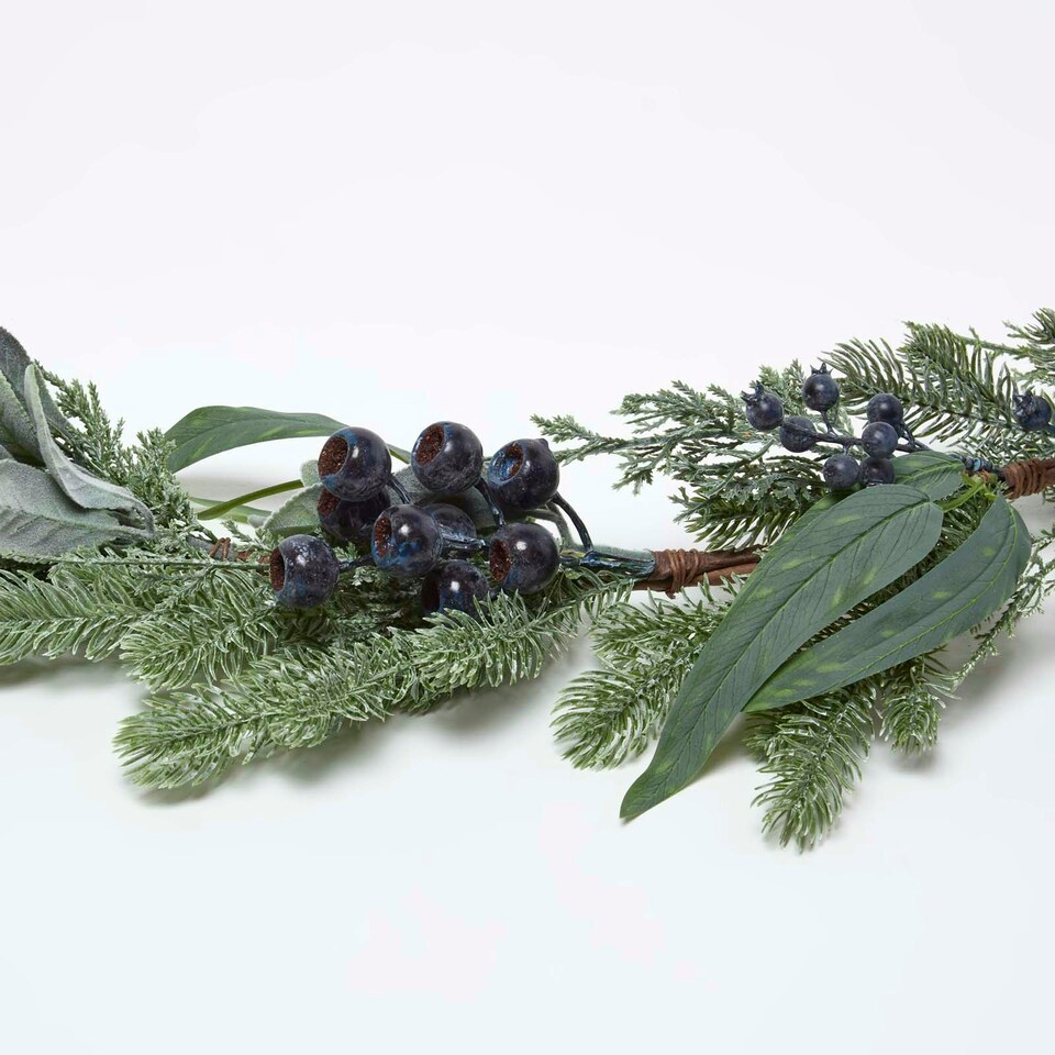 image 1 of Homescapes Artificial Blueberry Garland, 150 cm