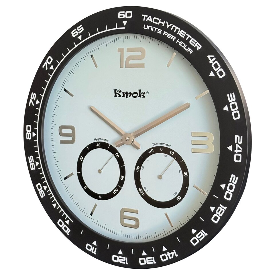 image 1 of Kmok 40 cm Indoor Silent Wall Clock