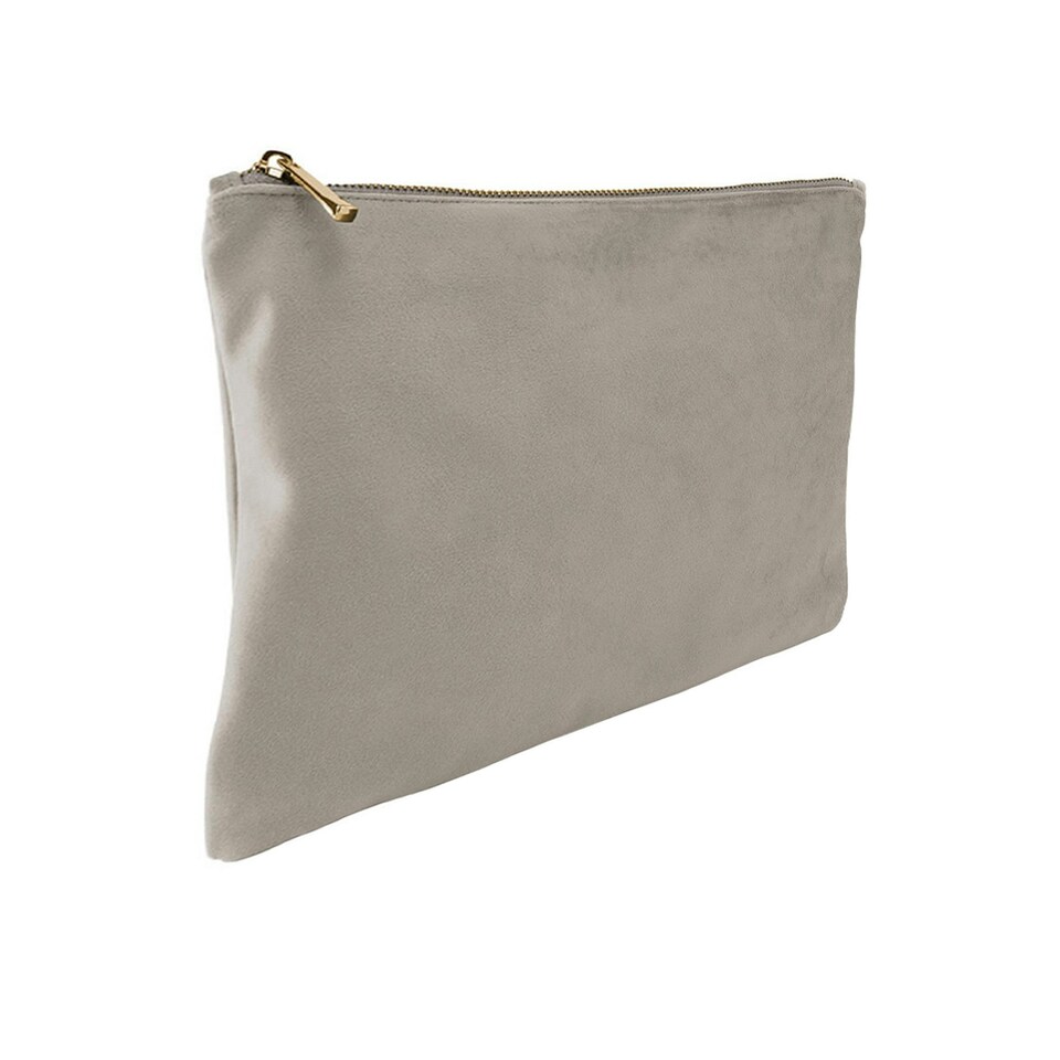 image 1 of Bagbase Plain Velvet Accessory Bag - Moonstone - S Multi