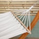 image 6 of 3.10m x 1.2m Palermo Freestanding Garden Hammock with Larch Wood Arc Stand in Cream | Multi | Cream / Brown