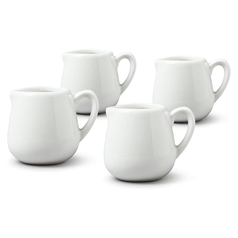 image 1 of Wm Bartleet & Sons Porcelain Bellied Creamer Jug (30ml), Set of 4