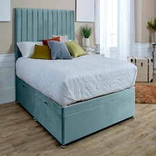 Sophia Divan Ottoman Plush King Bed Frame - Duck Egg