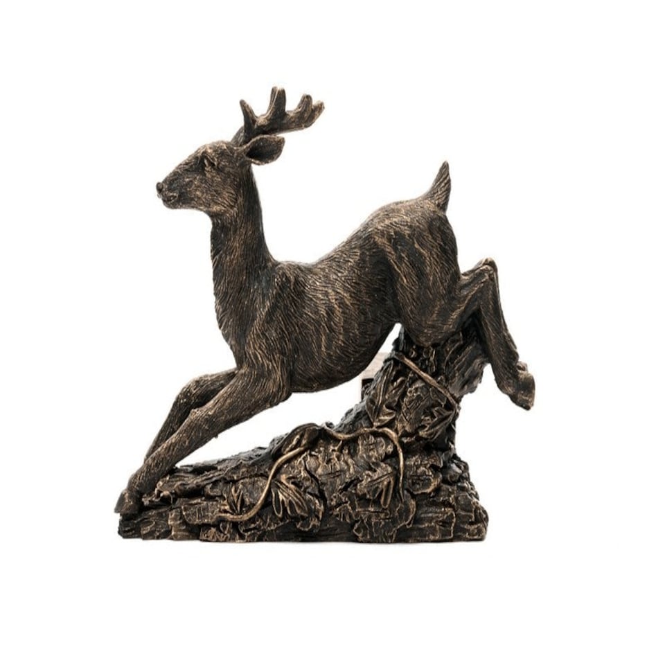 image 1 of Leaping Stag Plant Pot Feet - Set of 3 - L3.5 x W5 x H7 cm Grey