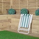 image 4 of 3 Pack of Folding Camping / Picnic Chair in Green and White Garden Patio | Green | Green