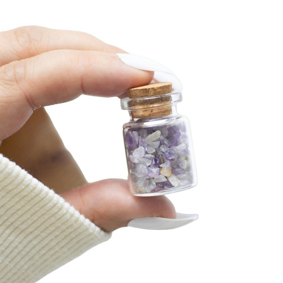 image 1 of Something Different Jar Of Calm Amethyst Decorative Crystal - Purple - One Size