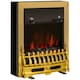 image 1 of HOMCOM Electric Fireplace 1 & 2KW LED Fire Flame for Living Room Golden