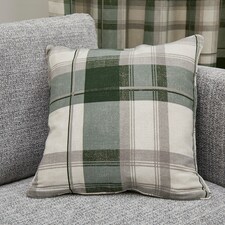 Fusion Balmoral Check Cushion Cover Bottle Green