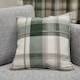 image 1 of Fusion Balmoral Check Cushion Cover Bottle Green
