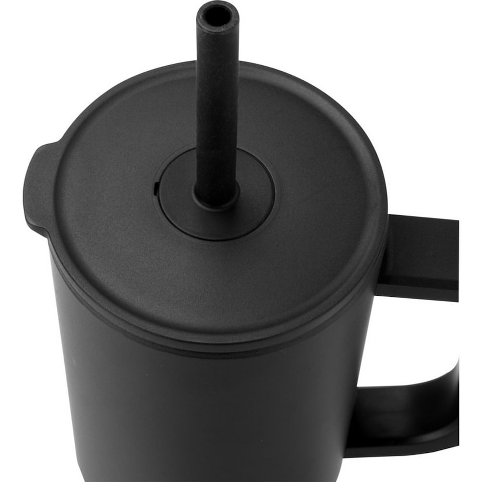 image 1 of Floso Brady Insulated 900ml Mug With Straw | Black | Solid Black | One Size | 1