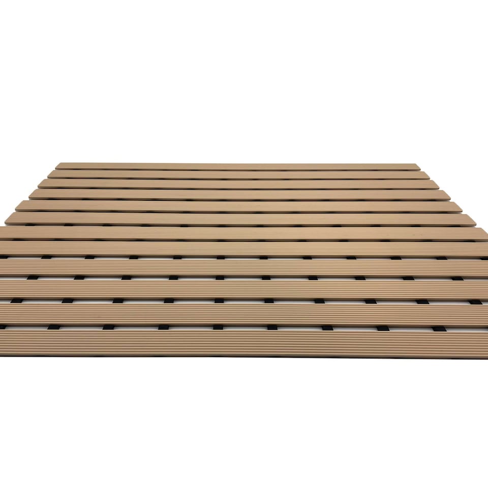 image 1 of PVC Duckboard Non-Slip Shower Mat - 61cm x 43cm | Cream | Beige