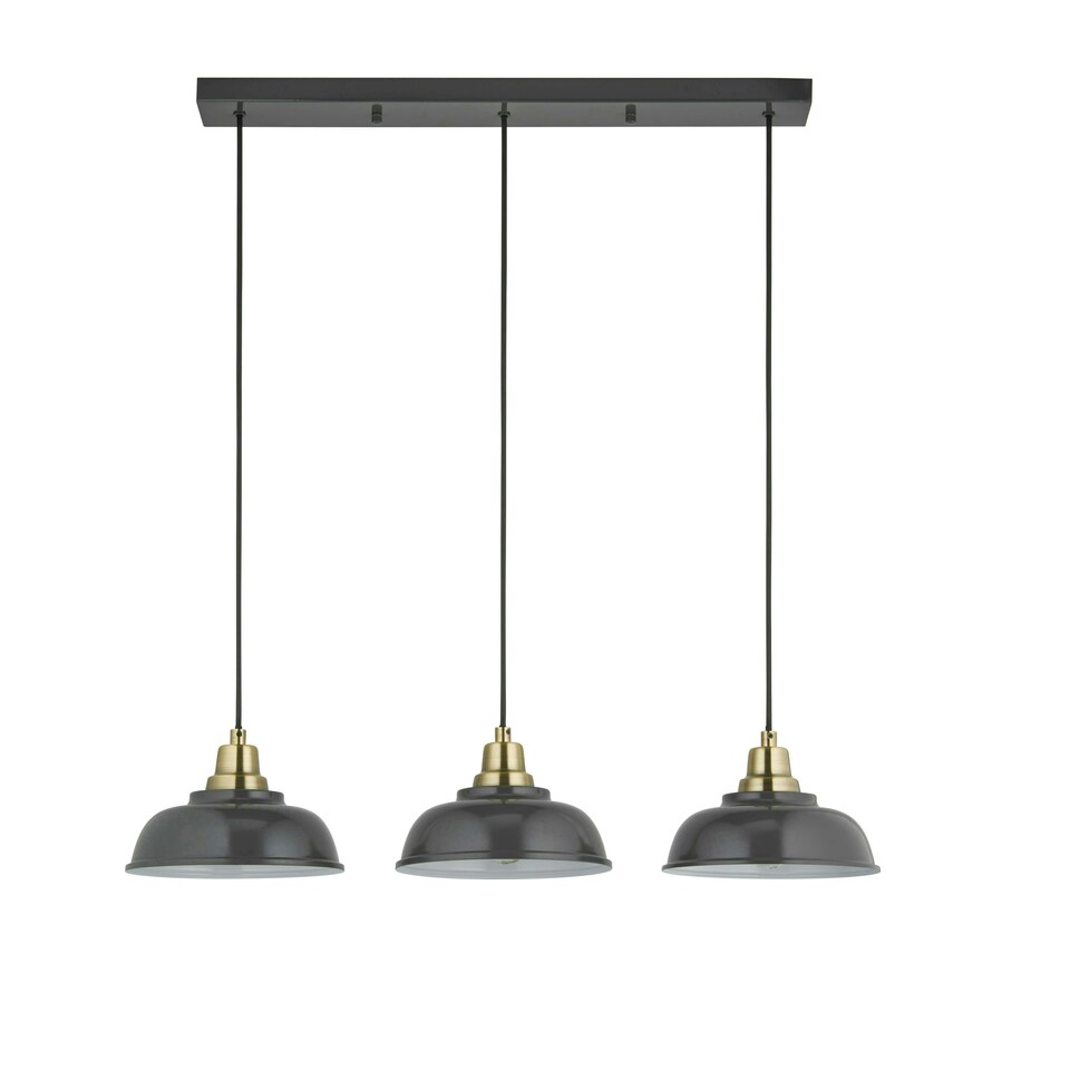 image 1 of Bakewell Grey Bar Pendant Grey