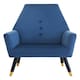 image 1 of Interiors by Premier Midnight Velvet Button Chair, Highback Velvet Buttoned Chair, Long-lasting Velvet Button Dining Chair