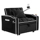 image 2 of 3-in-1 Convertible Sofa Bed Sleeper Chair with Adjustable Backrest, USB Charging & Cup Holder for Small Spaces Grey