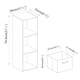 image 4 of 3-Tier Cube Shelving Unit with Inserts | White | White & Cream | 1