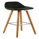 image 2 of Interiors by Premier Black Faux Leather Bar Stool, Comfortable Seating Bar Stool with Back, Easy to Clean Kitchen Bar Stool